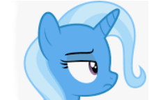 Size: 214x145 | Tagged: safe, artist:dashiesparkle edit, edit, editor:silverstreamfan999, trixie, pony, unicorn, g4, cropped, emoji, emotes, frown, head only, not happy, profile, raised eyebrow, simple background, white background