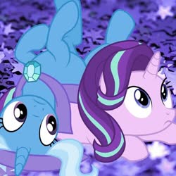 Size: 500x500 | Tagged: safe, edit, starlight glimmer, trixie, g4, female, lesbian, ship:startrix, shipping, vector