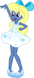 Size: 1280x2891 | Tagged: safe, artist:shootingstarsentry, oc, oc only, oc:azure/sapphire, equestria girls, g4, bow, clothes, crossdressing, dress, femboy, hair bow, male, simple background, solo, transparent background