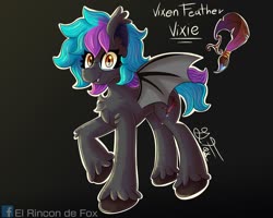 Size: 1280x1024 | Tagged: safe, artist:thedamneddarklyfox, oc, oc:vixen feather, bat pony, bat pony oc, bat wings, cute, fangs, glasses, hooves, looking at you, wings