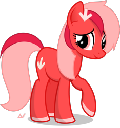 Size: 2321x2478 | Tagged: safe, artist:arifproject, oc, oc only, oc:downvote, pony, derpibooru, g4, cute, derpibooru ponified, hairclip, high res, meta, ponified, raised hoof, simple background, solo, transparent background, vector