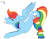 Size: 4299x3344 | Tagged: safe, artist:pedalspony, artist:raptorpwn3, rainbow dash, pegasus, pony, g4, chest fluff, clothes, cutie mark, female, flat colors, hip, iwtcird, meme, rainbow socks, simple background, slender, socks, solo, spread wings, stretching, striped socks, thigh highs, thin, tongue out, transparent background, wings, yawn