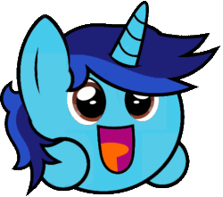 Size: 500x441 | Tagged: safe, artist:dialliyon, oc, oc:dial liyon, pony, unicorn, animated, chibi, gif, happy, simple background, transparent background