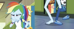 Size: 1280x509 | Tagged: safe, artist:jacobbellwood2019, rainbow dash, equestria girls, g4, my little pony equestria girls: choose your own ending, sock it to me, feet