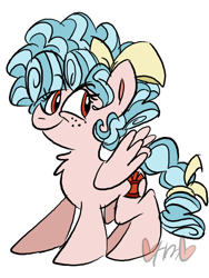 Size: 600x800 | Tagged: safe, artist:mirabuncupcakes15, cozy glow, pegasus, pony, g4, chest fluff, female, filly, freckles, simple background, solo, white background