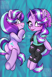 Size: 604x906 | Tagged: safe, artist:techycutie, starlight glimmer, pony, unicorn, equestria girls, g4, mirror magic, spoiler:eqg specials, :p, body pillow, body pillow design, butt, clothes, cute, equestria girls outfit, eye clipping through hair, female, glimmer glutes, glimmerbetes, hat, plot, solo, tongue out