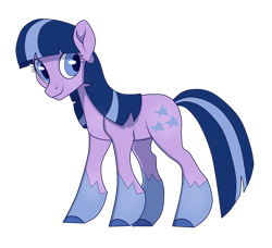 Size: 1636x1490 | Tagged: safe, artist:chroniqlo, twilight sparkle, earth pony, pony, g4, earth pony twilight, female, g5 concept leak style, g5 concept leaks, simple background, solo, twilight sparkle (g5 concept leak)