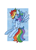 Size: 1300x1800 | Tagged: safe, artist:emiiambar, rainbow dash, pegasus, pony, g4, female, simple background