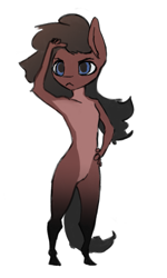 Size: 517x864 | Tagged: safe, artist:thelittlesnake, oc, oc only, earth pony, anthro, chibi, female, solo
