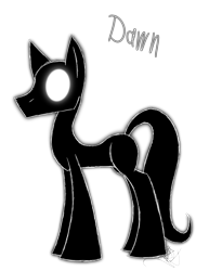 Size: 888x1150 | Tagged: safe, artist:didun850, oc, oc only, oc:dawn, pony, shadow pony, glowing eyes, grin, parent:pony of shadows, simple background, smiling, solo, transparent background