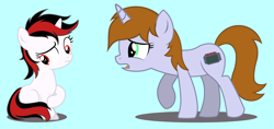 Size: 3256x1536 | Tagged: safe, artist:draymanor57, oc, oc only, oc:blackjack, oc:littlepip, pony, unicorn, fallout equestria, fallout equestria: project horizons, age regression, fanfic art, female, filly, story included