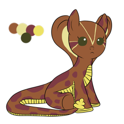 Size: 2000x2000 | Tagged: safe, artist:dreamyartcosplay, oc, oc only, oc:naja, original species, pony, snake, snake pony, baby, baby pony, foal, frown, high res, simple background, sitting, solo, transparent background, underhoof