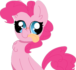 Size: 1134x1053 | Tagged: safe, artist:nootaz, pinkie pie, earth pony, pony, g4, :p, chest fluff, cute, derp, diapinkes, female, mare, ponk, silly, silly pony, simple background, solo, tongue out, transparent background