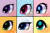 Size: 900x600 | Tagged: safe, artist:ayahana, applejack, fluttershy, pinkie pie, rainbow dash, rarity, twilight sparkle, g4, close-up, cute, eye, face, mane six