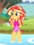 Size: 1536x2048 | Tagged: safe, artist:draymanor57, sunset shimmer, human, equestria girls, g4, clothes, female, one-piece swimsuit, outdoors, river, solo, swimsuit, tree