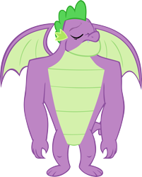 Size: 4935x6144 | Tagged: safe, artist:memnoch, spike, dragon, g4, the last problem, gigachad spike, male, older, older spike, simple background, solo, transparent background, vector, winged spike, wings