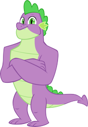 Size: 4547x6578 | Tagged: safe, artist:memnoch, spike, dragon, g4, the last problem, gigachad spike, male, older, older spike, simple background, solo, transparent background, vector, wingless spike