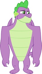 Size: 3684x6480 | Tagged: safe, artist:memnoch, spike, dragon, g4, the last problem, gigachad spike, male, older, older spike, simple background, solo, transparent background, vector, winged spike, wings