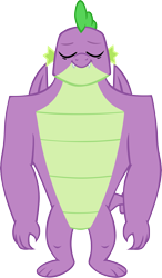 Size: 3429x5863 | Tagged: safe, artist:memnoch, spike, dragon, g4, the last problem, gigachad spike, male, older, older spike, simple background, solo, transparent background, vector, winged spike, wings