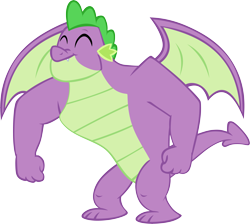 Size: 6517x5834 | Tagged: safe, artist:memnoch, spike, dragon, g4, the last problem, cute, gigachad spike, male, older, older spike, simple background, solo, spikabetes, transparent background, vector, winged spike, wings