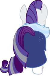 Size: 3610x5408 | Tagged: safe, artist:memnoch, rarity, pony, unicorn, g4, the last problem, female, implied tail hole, mare, older, older rarity, rear view, simple background, skunk stripe, solo, transparent background, vector