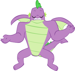 Size: 6060x5765 | Tagged: safe, artist:memnoch, spike, dragon, g4, the last problem, gigachad spike, male, older, older spike, simple background, solo, transparent background, vector, winged spike, wings