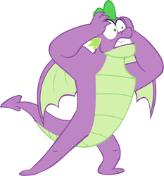 Size: 5704x6127 | Tagged: safe, artist:memnoch, spike, dragon, g4, the last problem, gigachad spike, male, older, older spike, simple background, solo, transparent background, vector, winged spike, wings