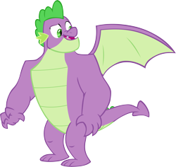 Size: 6363x6001 | Tagged: safe, artist:memnoch, spike, dragon, g4, the last problem, gigachad spike, male, older, older spike, simple background, solo, transparent background, vector, winged spike, wings