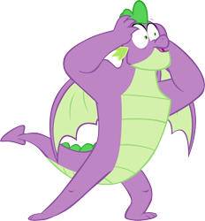 Size: 5567x6001 | Tagged: safe, artist:memnoch, spike, dragon, g4, the last problem, gigachad spike, male, older, older spike, simple background, solo, transparent background, vector, winged spike, wings