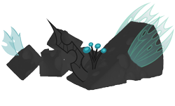Size: 670x406 | Tagged: safe, artist:amaguq, queen chrysalis, changeling, original species, g4, 1000 years in photoshop, changelingified, cheese, cheeseling, crown, disguise, disguised changeling, food, food changeling, horn, jewelry, joke, literal, pun, queen swissalis, regalia, simple background, species swap, stock image, transparent background, visual pun, wat, wings