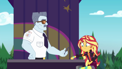 Size: 1920x1080 | Tagged: safe, screencap, max steele, sunset shimmer, equestria girls, equestria girls series, g4, sunset's backstage pass!, spoiler:eqg series (season 2)