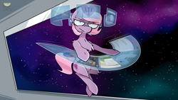 Size: 3840x2160 | Tagged: safe, artist:difis, oc, oc only, oc:physty, oc:psypony, pony, floating, high res, hologram, holographic screen, solo, space, window