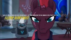 Size: 720x405 | Tagged: safe, edit, edited screencap, screencap, fizzlepop berrytwist, grubber, tempest shadow, g4, my little pony: the movie, duo, overwatch