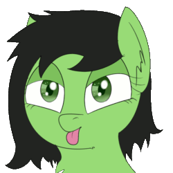 Size: 800x800 | Tagged: safe, alternate version, artist:poniidesu, oc, oc only, oc:filly anon, earth pony, pony, animated, cute, drawthread, female, filly, gif, licking, mlem, raspberry, silly, simple background, solo, tongue out, transparent background