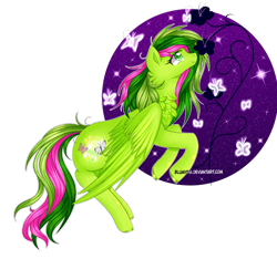 Size: 1280x1196 | Tagged: safe, artist:naezithania, oc, oc only, oc:spring eclipse, butterfly, pegasus, pony, female, flower, mare, simple background, solo, transparent background