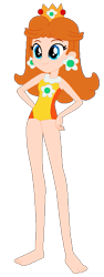 Size: 241x641 | Tagged: safe, artist:selenaede, artist:user15432, human, equestria girls, g4, barefoot, barely eqg related, base used, clothes, crossover, crown, ear piercing, earring, equestria girls style, equestria girls-ified, feet, hand on hip, jewelry, mario & sonic, mario & sonic at the london 2012 olympic games, mario & sonic at the olympic games, mario and sonic, mario and sonic at the olympic games, nintendo, olympics, piercing, princess daisy, regalia, simple background, solo, super mario bros., swimsuit, transparent background