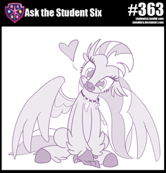 Size: 800x829 | Tagged: safe, artist:sintakhra, silverstream, classical hippogriff, hippogriff, tumblr:studentsix, g4, cute, diastreamies, female, head tilt, heart, looking at you, solo, stair keychain