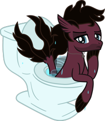 Size: 1024x1181 | Tagged: safe, artist:lightningbolt, derpibooru exclusive, seapony (g4), g4, .svg available, bring me the horizon, but why, dripping, facial hair, fins, frown, jewelry, jordan fish, lidded eyes, looking at you, male, necklace, ponified, show accurate, simple background, solo, svg, toilet, transparent background, unamused, vector, water, wet