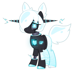 Size: 6340x6306 | Tagged: safe, artist:magicdarkart, oc, oc only, oc:cyber heart (ice1517), pony, robot, robot pony, absurd resolution, binary, black sclera, crying, eyeshadow, female, heart, makeup, mare, oil, simple background, solo, sparks, transparent background, watermark