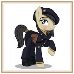 Size: 1024x1024 | Tagged: safe, artist:brony-works, earth pony, pony, clothes, female, france, mare, solo, uniform