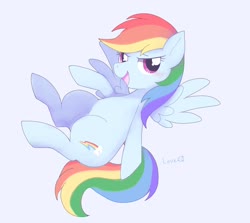 Size: 2048x1830 | Tagged: dead source, safe, artist:ginmaruxx, rainbow dash, pegasus, pony, g4, blue background, blushing, cute, dashabetes, female, mare, open mouth, simple background, solo