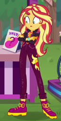 Size: 398x783 | Tagged: safe, screencap, sunset shimmer, equestria girls, equestria girls series, g4, sunset's backstage pass!, spoiler:eqg series (season 2), cropped, crossed arms, female, solo