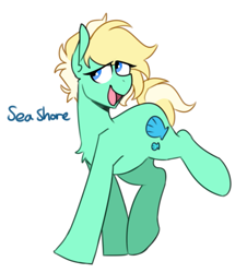 Size: 757x837 | Tagged: safe, artist:redxbacon, oc, oc only, oc:sea shore, earth pony, pony, solo