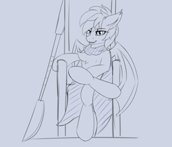 Size: 3500x3000 | Tagged: safe, artist:snowstormbat, oc, oc only, oc:midnight snowstorm, bat pony, semi-anthro, fallout equestria, arm hooves, fallout equestria: moonlight, high res, looking at you, male, sitting, sketch, solo