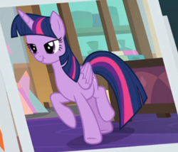 Size: 398x341 | Tagged: safe, screencap, twilight sparkle, alicorn, pony, g4, the mean 6, cropped, female, picture, raised hoof, scrunchy face, solo, twilight sparkle (alicorn)