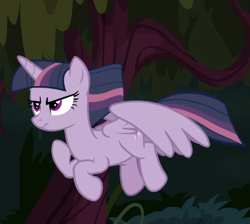 Size: 859x771 | Tagged: safe, screencap, mean twilight sparkle, pony, g4, the mean 6, cropped, female, flying, solo, spread wings, unamused, wings
