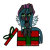 Size: 700x700 | Tagged: safe, artist:cottonsweets, part of a set, queen chrysalis, pony, g4, antagonist, christmas changeling, commission, cute, cutealis, female, hat, present, simple background, solo, transparent background, ych result