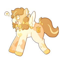 Size: 2000x2000 | Tagged: safe, artist:rigbythememe, oc, oc only, bee, insect, pegasus, pony, female, food, high res, honey, mare, simple background, solo, transparent background