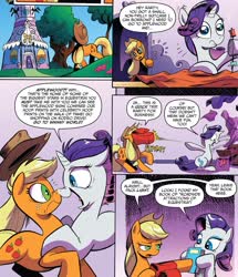 Size: 1887x2198 | Tagged: safe, artist:andypriceart, idw, official comic, applejack, rarity, earth pony, pony, unicorn, friends forever, g4, spoiler:comic, spoiler:comicff8, boop, carousel boutique, comic, duo, female, mare, nose to nose, noseboop