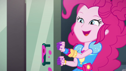 Size: 1920x1080 | Tagged: safe, screencap, pinkie pie, equestria girls, equestria girls series, g4, sunset's backstage pass!, spoiler:eqg series (season 2), female, open mouth, smiling, solo